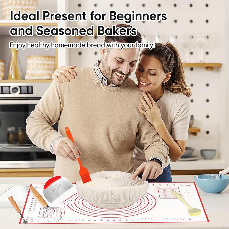 Danish Dough With Sourdough Scoring Tool-Bread Whisk Set Of 6 Pieces-Dough Hook,Dutch Whisk,Bread Lame