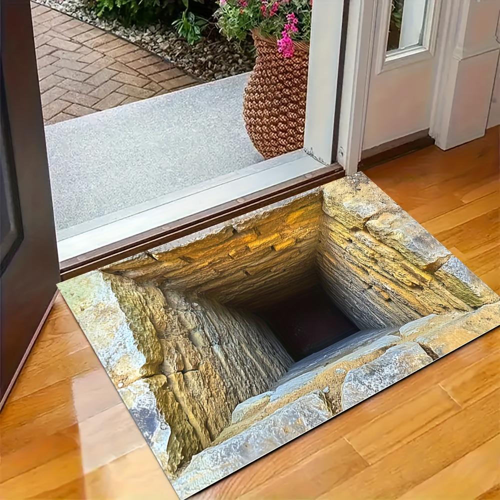 

Black Hole Illusion Doormat - Super Absorbent & Non-Slip Microfiber Washable Mat for Home, Gym, Laundry, Camping, Yoga 40x60cm
