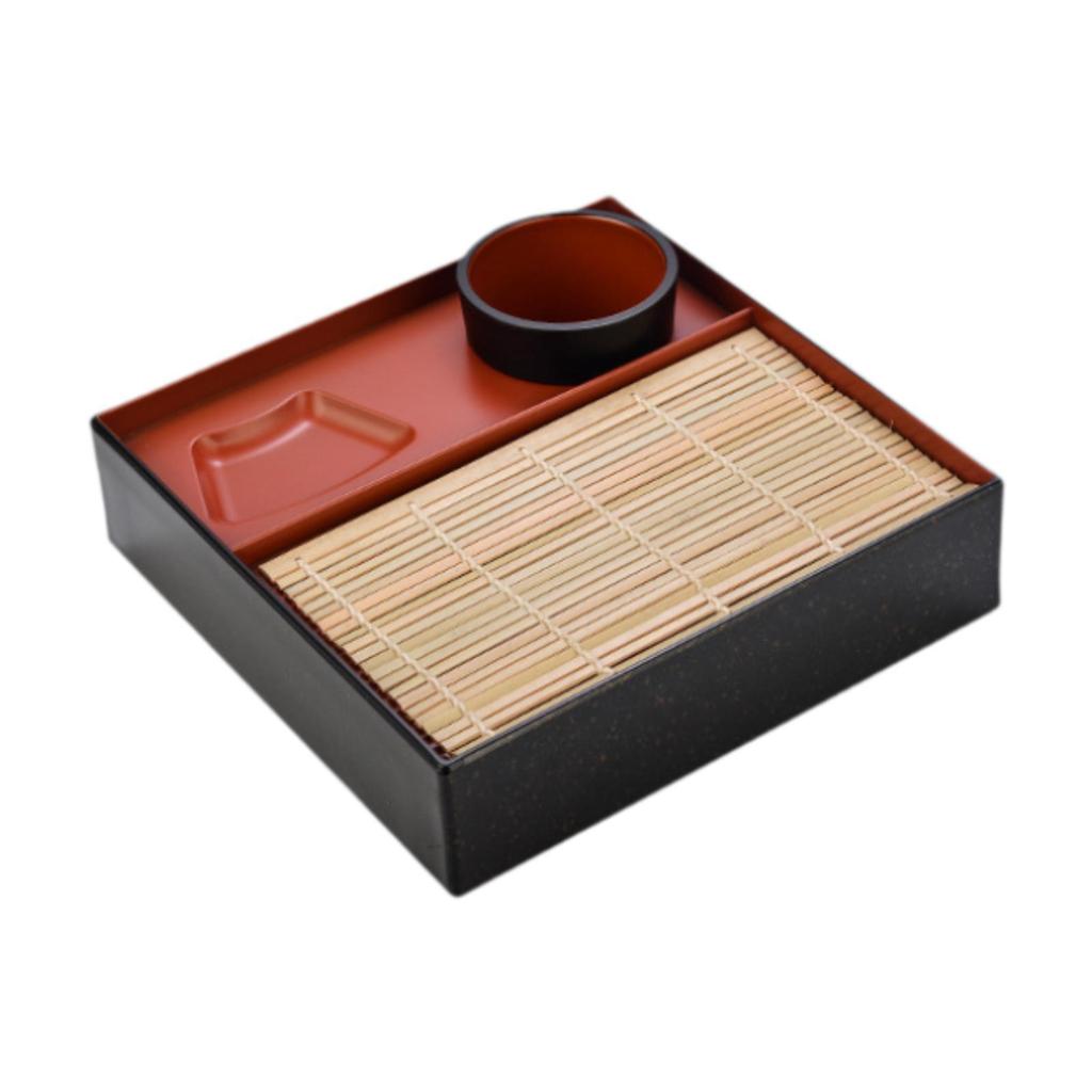 Soba-Nudel-Tablett mit Abtropfmatte Multifunktionale Sushi-Servierplatte Stabile PP-Snackschale für den Heimgebrauch und Partys