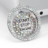 Engine Start Button Cover | Rhinestone Decorative Ring Decal -