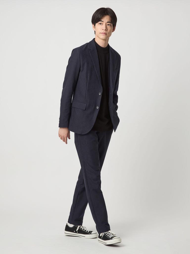 United Arrows Green Label Relaxing Pique Corduroy Narrow Jacket - Stretch - 32221000012 7950 NAVY (79) M