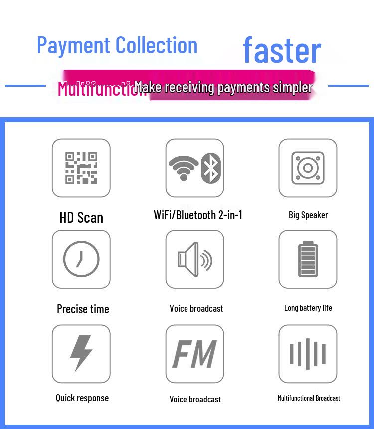 WeChat & Alipay Voice Broadcaster for Market & Supermarket Transactions