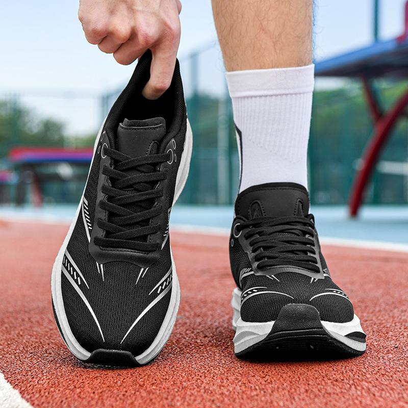 Men's racing running shoes four season new soft-sole comfort casual sneakers fashion student breathable light speed sports shoes