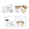 DIY Picture Photo Hanging Display with Jute Rope 12 Clips Reusable for Wall Decoration Metal Wire