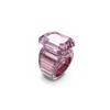 Swarovski Lucent octagonal inlay design metal ring women's pink 5607361