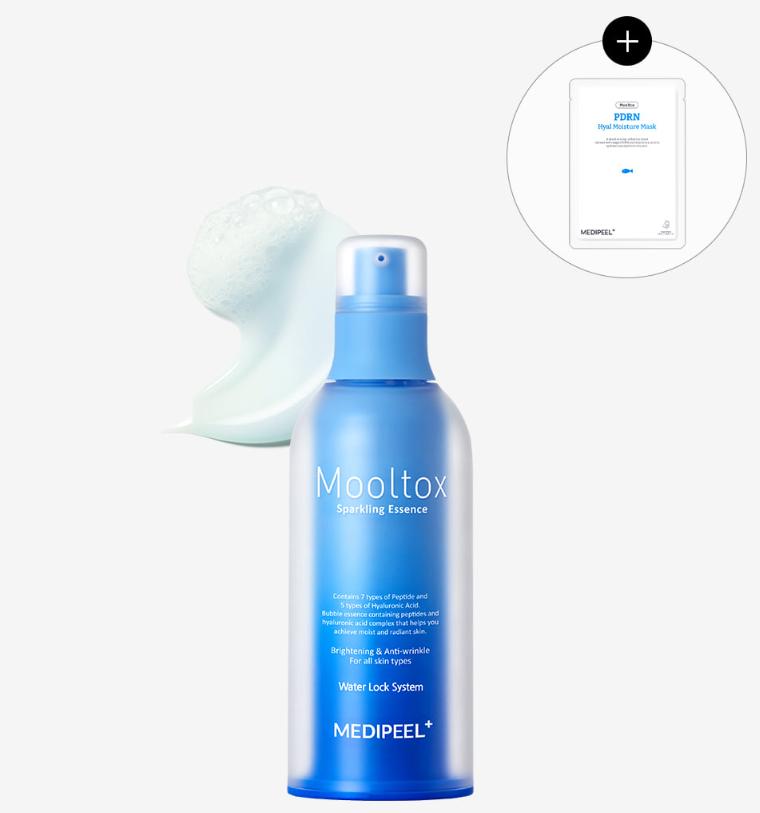 MEDI-PEEL Aqua Mooltox Sparkling Essence 100ml – Hydrating & Revitalizing Korean Skincare