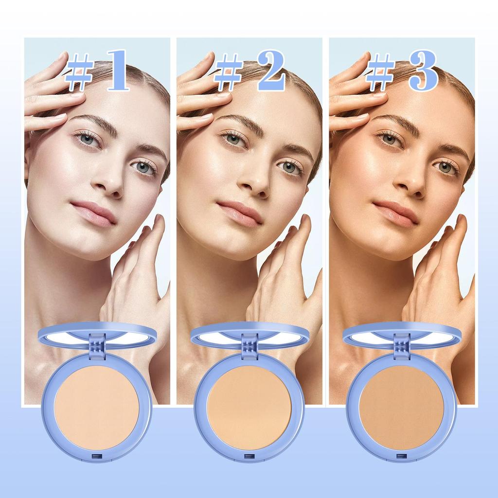 Face Setting Powder Oil Control Invisible Pores Waterproof Matte Breathable Increase Luster Long Lasting Natural Setting Powder