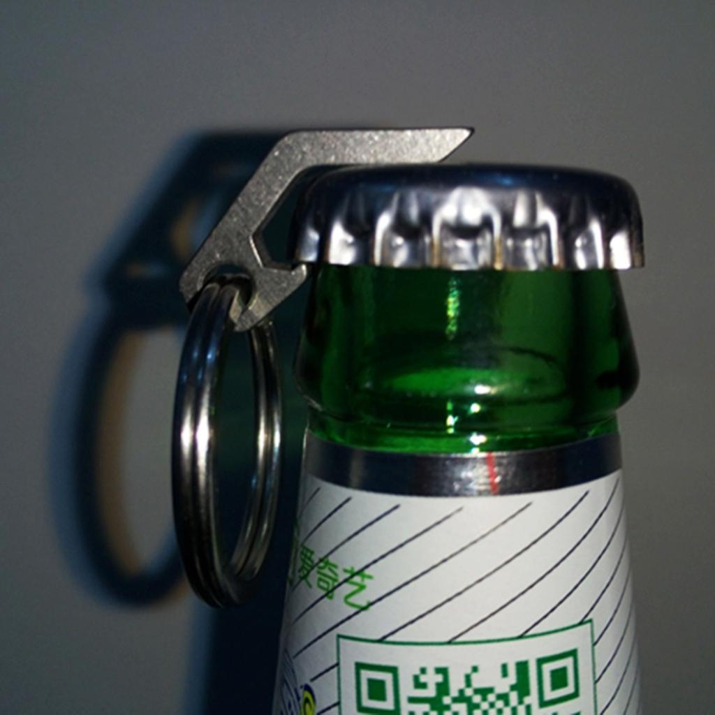 Bottle Opener Keychain with Slot Screwdriver for Titanium Mini Beer Can Opener Portable for Key Chain Bottle Opener Comp