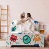 Lit enfant - GINGER HOME - 140x70 cm - Barrières anti-chute - Thème MONSTER - MDF/contreplaqué
