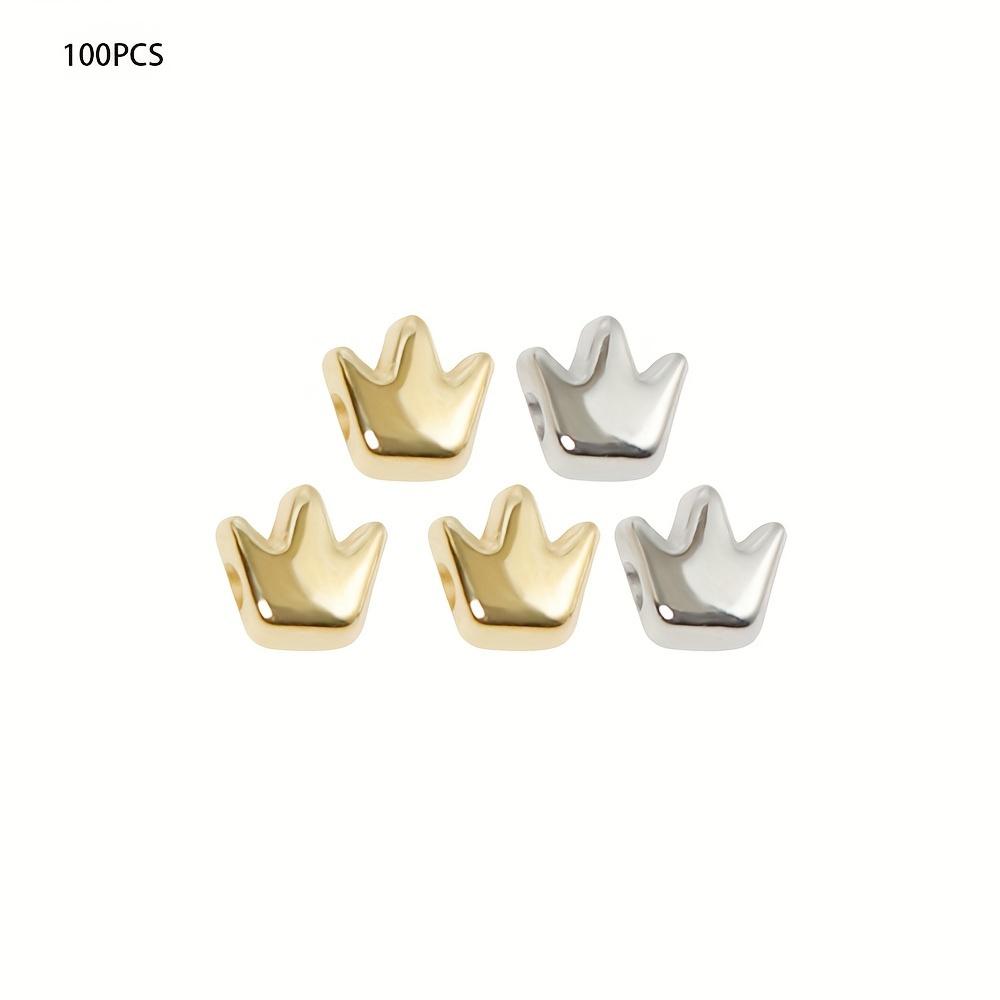 

100pcs Mixed Color CCB Crown Interval Beads - Handmade DIY Material for Necklace and Bracelet Accessories - Loose Bead String 100pcs