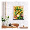 LEADINTOP Diamond Art Kit Flower Sunflower Mosaic Art Full Paste Diamond Painting Diamond Beads Popular Bead Art Bead Painting Cute Stylish Adults