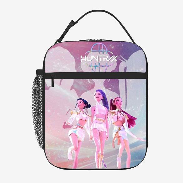Elementary School Student Card Kpop Demon Hunter Thermal Insulation Bag Portable Outdoor Picnic Bag Children'S Lunch Box Bag Lunch Bag