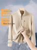 Men's Autumn/Winter Stand-Up Collar Fleece Sweatshirt: Warm Half-Zip, Long-Sleeve, Fashionable & Versatile for Outdoor Sports.