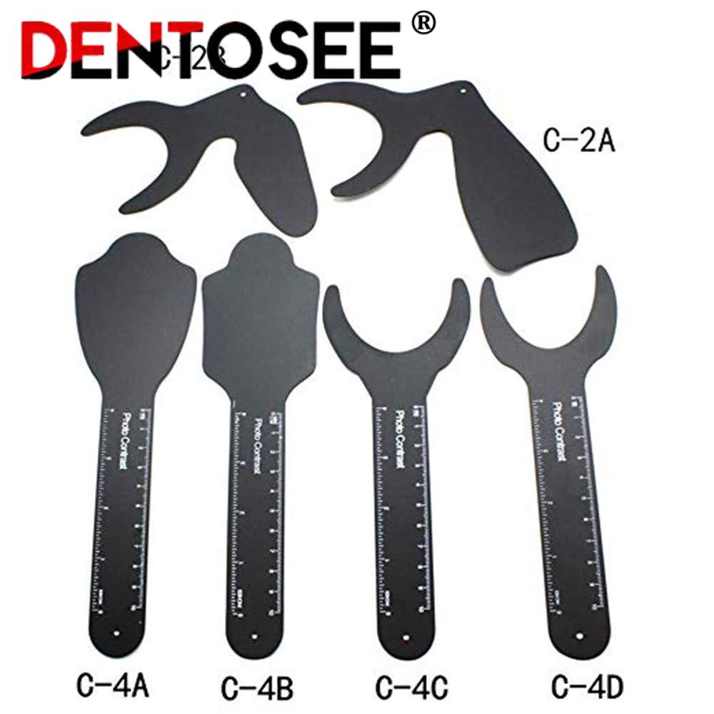 2PCS Dental Orthodontic Photo Contrast Background Board Intraoral Photographictool Black Oral Cheek Plate Orthodontic Contraster