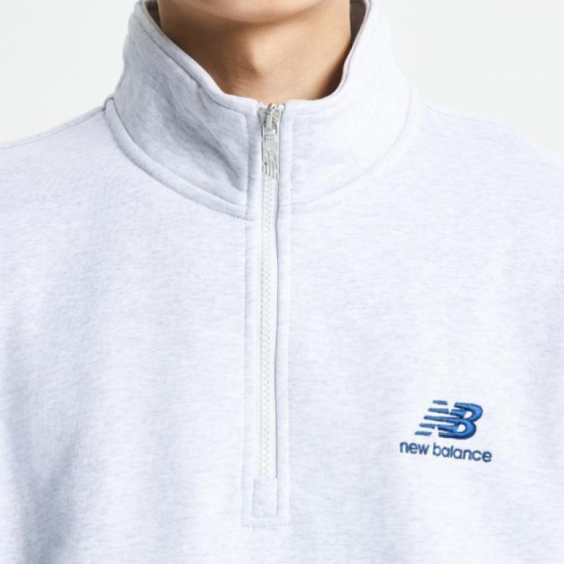 New Balance Half Club New Balance New Balance Common Team Stacked Brushed Half Zip Up