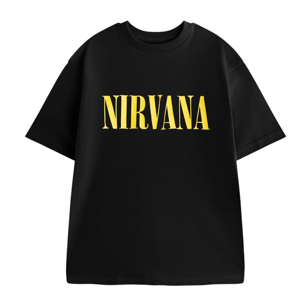 Nirvana Mens Logo Short-Sleeved Long Pyjama Set