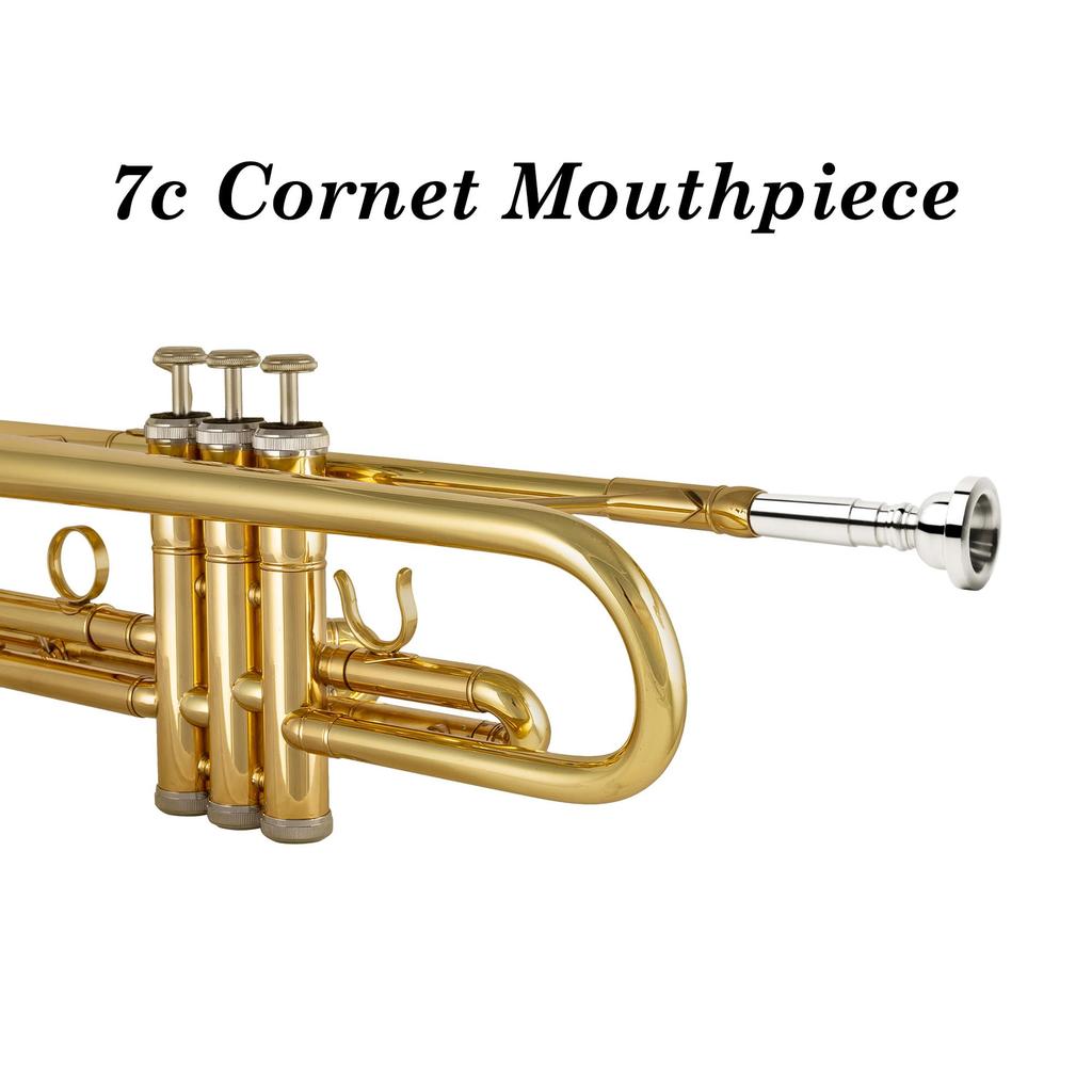 uxcell 7C Trumpet Mouthpiece, Flugelhorn Cornet Mouthpiece, 6.7 x 2.5cm, 1 Piece, Instrument Accessory for Adult Beginners, Silver