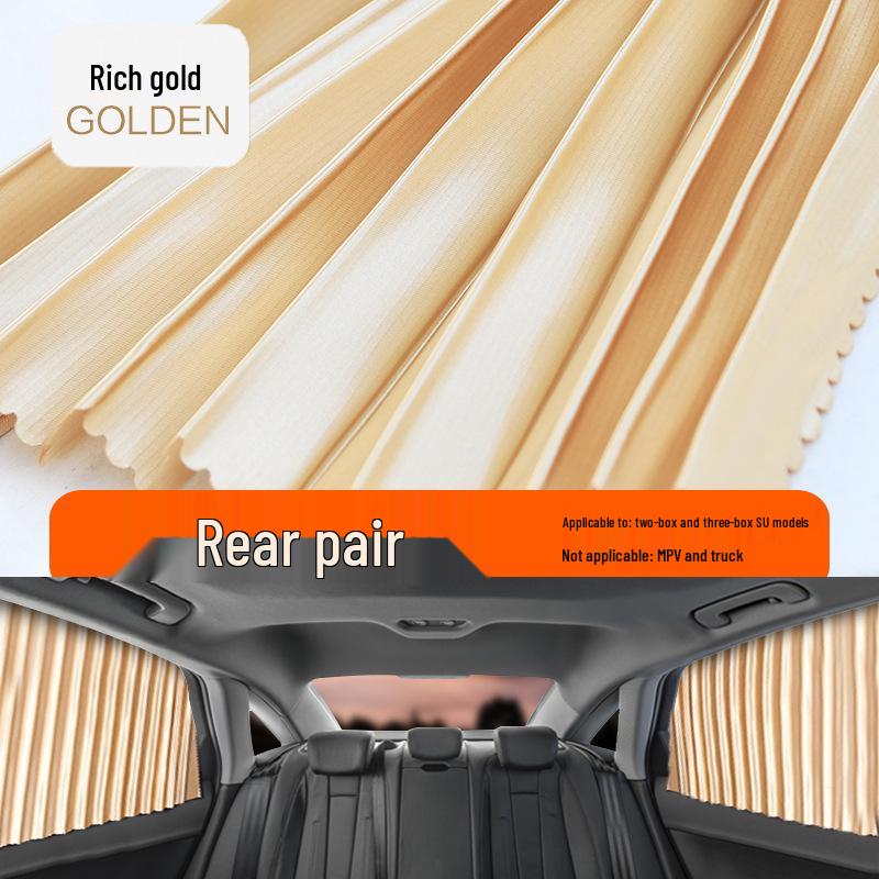 Automatic Retractable Magnetic Car Sunshade Curtains - Universal Fit for Window Heat Insulation