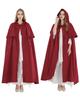 Cloak Cosplay with Hood for Halloween Cosplay 4 Colors Long Cloak [Kamizu Ryohin] (Red, Black, Brown, Green) (Red, S)