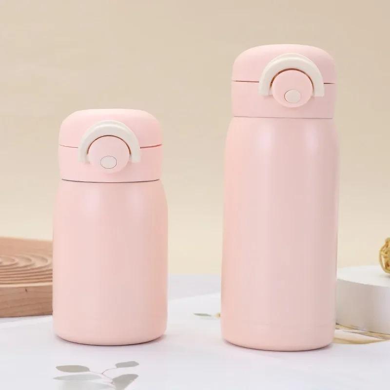350ml/220ml Mini Thermos Cup Pocket Cup Stainless Steel Thermal Coffee Mug Vacuum Flask Insulated Hot Water Bottle Kids Gift