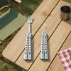Stainless Steel Butterfly Cutter Style Folding Spoon Rust-proof Portable Spoon Forks  Outdoor