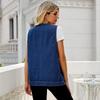 Women's Fashion Denim Autumn and Winter Sleeveless Casual Top Jacket