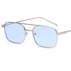 NEW Sun Glasses Unisex Double Beam Anti-UV Spectacles Personality Eyeglasses Simplity Ornamental Alloy Frame Sunglasses