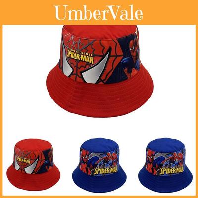 Spider Man Cartoon Printed Kids Fisherman Hat With Sun Protection For Outdoor Play