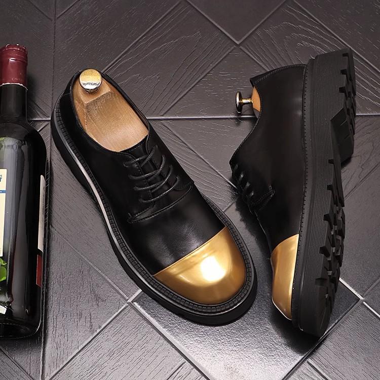 Arrival Women Iron Thick Bottom Increased Lace-Up Casual Platforms  Leather Thick Heels Spring Shoes Woman Mature Concise