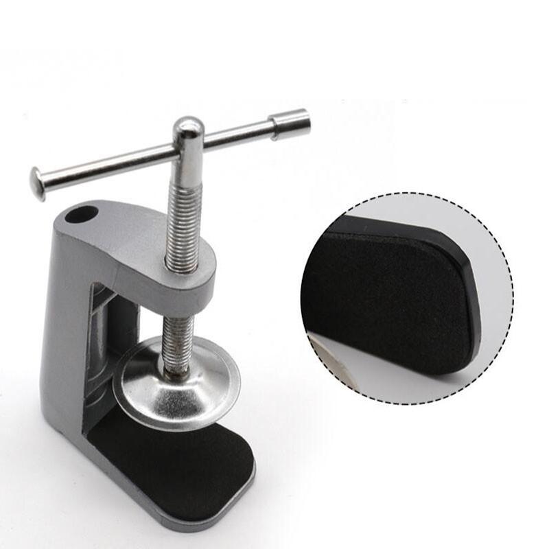 Table Mount Clamp Clip Aluminum Alloy Base Desk Lamp C-Shaped Clamp Bracket Desktop Fixed Bracket Clamp Microphone Stand Bracke