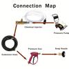 1 Set 3/8 Inch Quick Connect Downstream Injector Kit for Pressure Washer, Power Washer Chemical Injector, Soap Injector, 4000 PSI, PVC Material