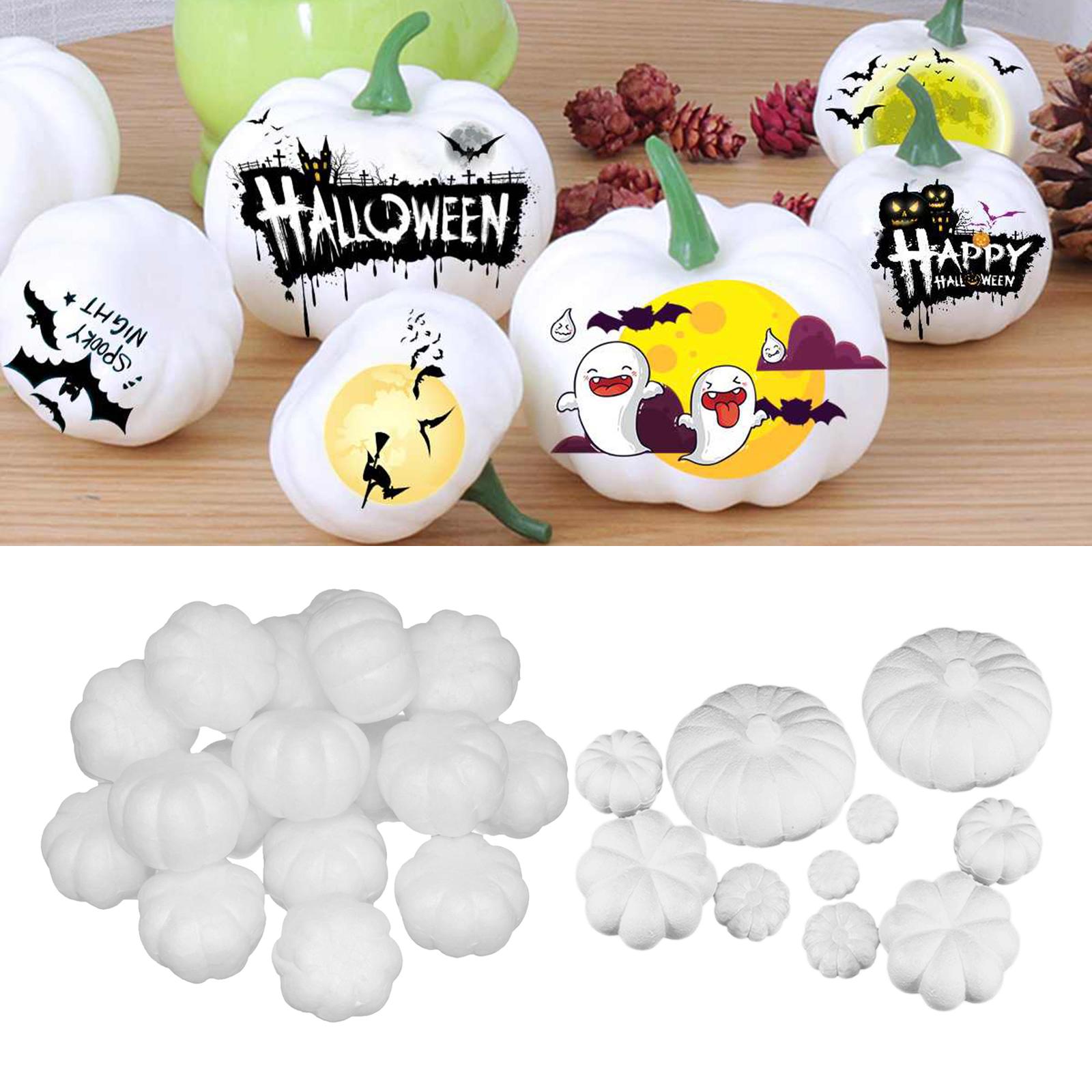 

Halloween Artificial Small Pumpkins Bulk Fall Decoration Table Photo Props 5 Sizes 10pcs