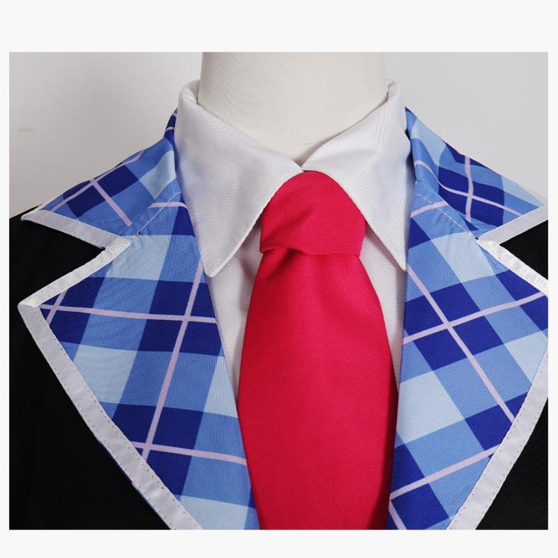 Project Sekai Luka Cosplay Outfit Megurine Luka Blue Tartan Dress Halloween Party Costume Complete Set For Woman Girl