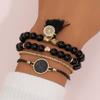 JYL Bracelet Heart Pendant  Necklace Set Enhances Romantic Elegance