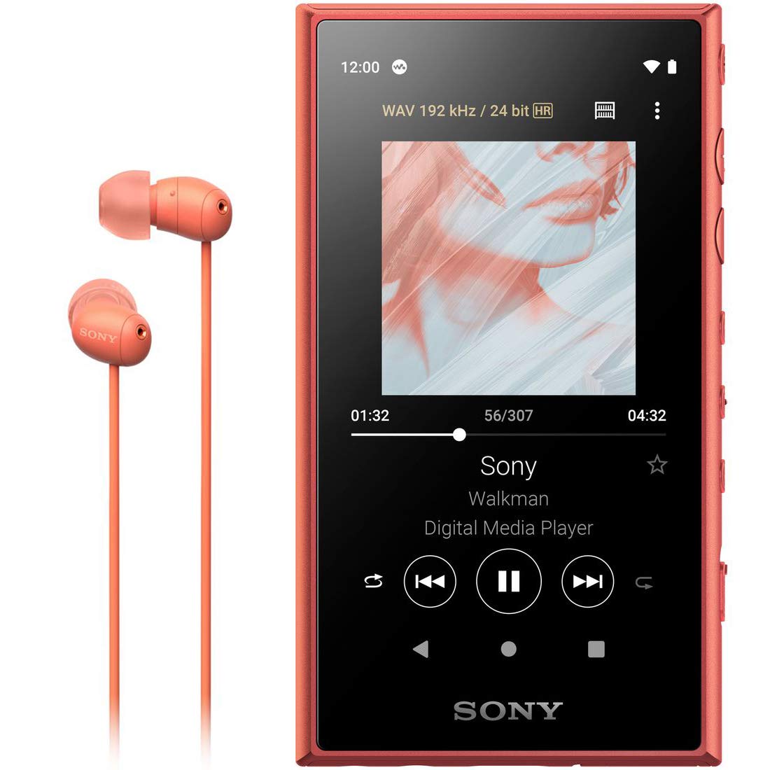 

Sony Walkman 16GB A Series compatible MP3 player Bluetooth Android microSD compatible Touch panel Up to 26 hours of continuous playback 360 Reality помаранчевий