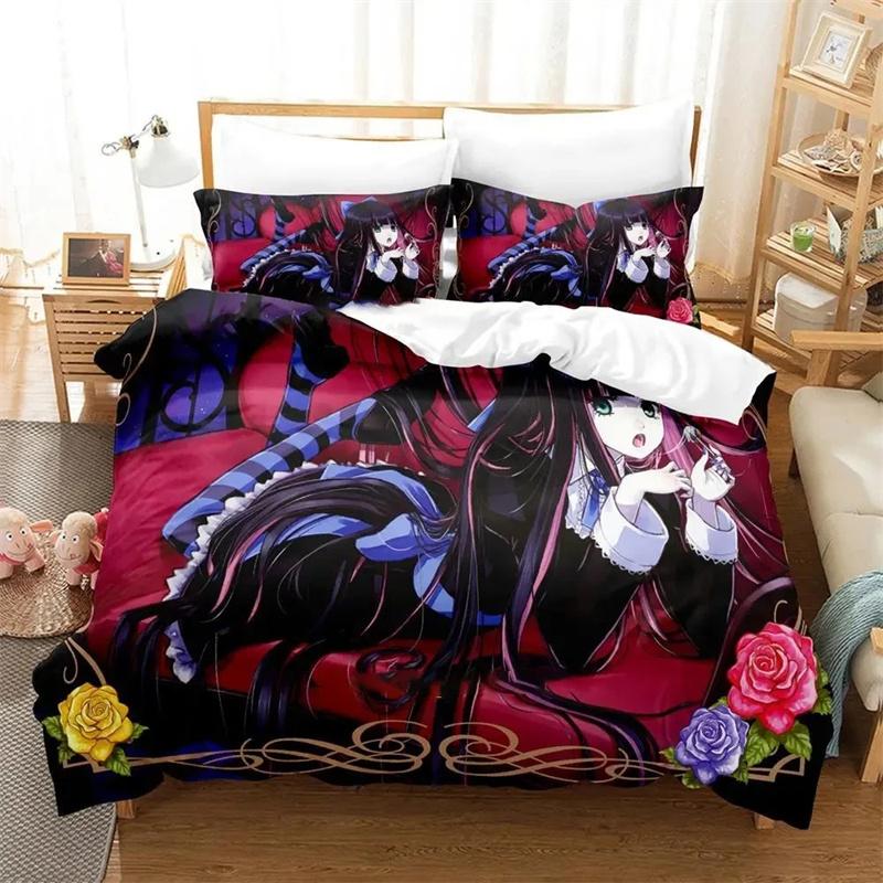 3D Printed Anime Panty Stocking Garterbelt Bedding Set AnimeDouble Twin Full Queen King Adult Kids Bedclothes Quilt Cover