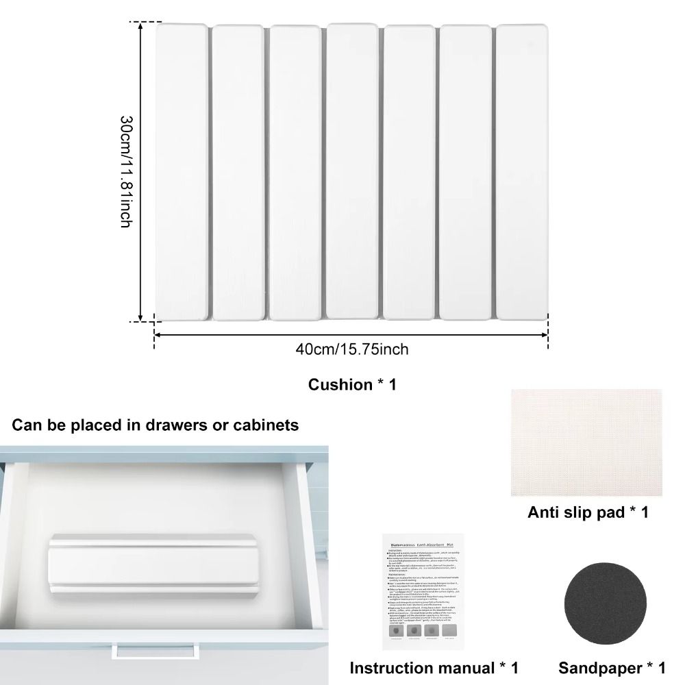 New Foldable Stone Dish Drying Mat Reusable 40*30cm Dish Drainer Mat Nonslip Stone Drying Pad Home Kitchen