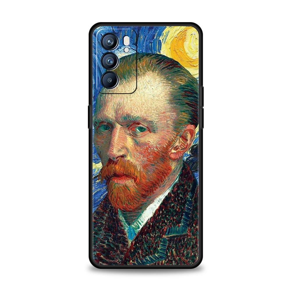 Mona Lisa Van gogh Oil Art Case For Oppo Find X6 X5 A54 A53 A52 A9 A15 A95 A17 A16 A76 A74 A57 Reno7 Reno6 Pro Plus 5G Cover