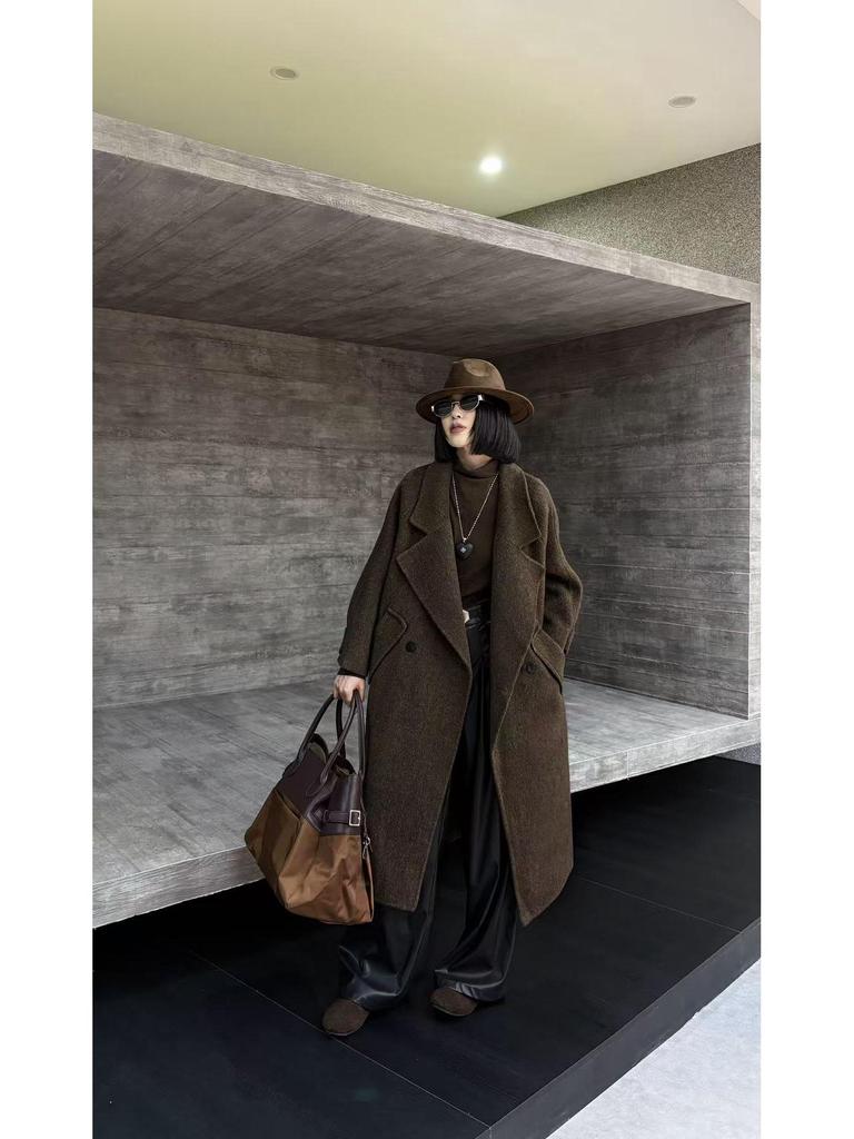 Women's Double-Sided Wool Coat - 2025 New Mid-Length, Thickened, Plus Size for Autumn & Winter