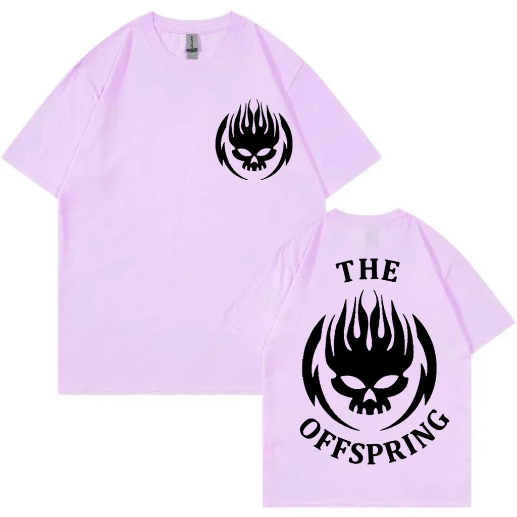 Punk Rock Band The Offspring Logo Print T-shirt Men's Women's Fashion Casual Short Sleeve T-shirts 100% Cotton Oversized T Shirt