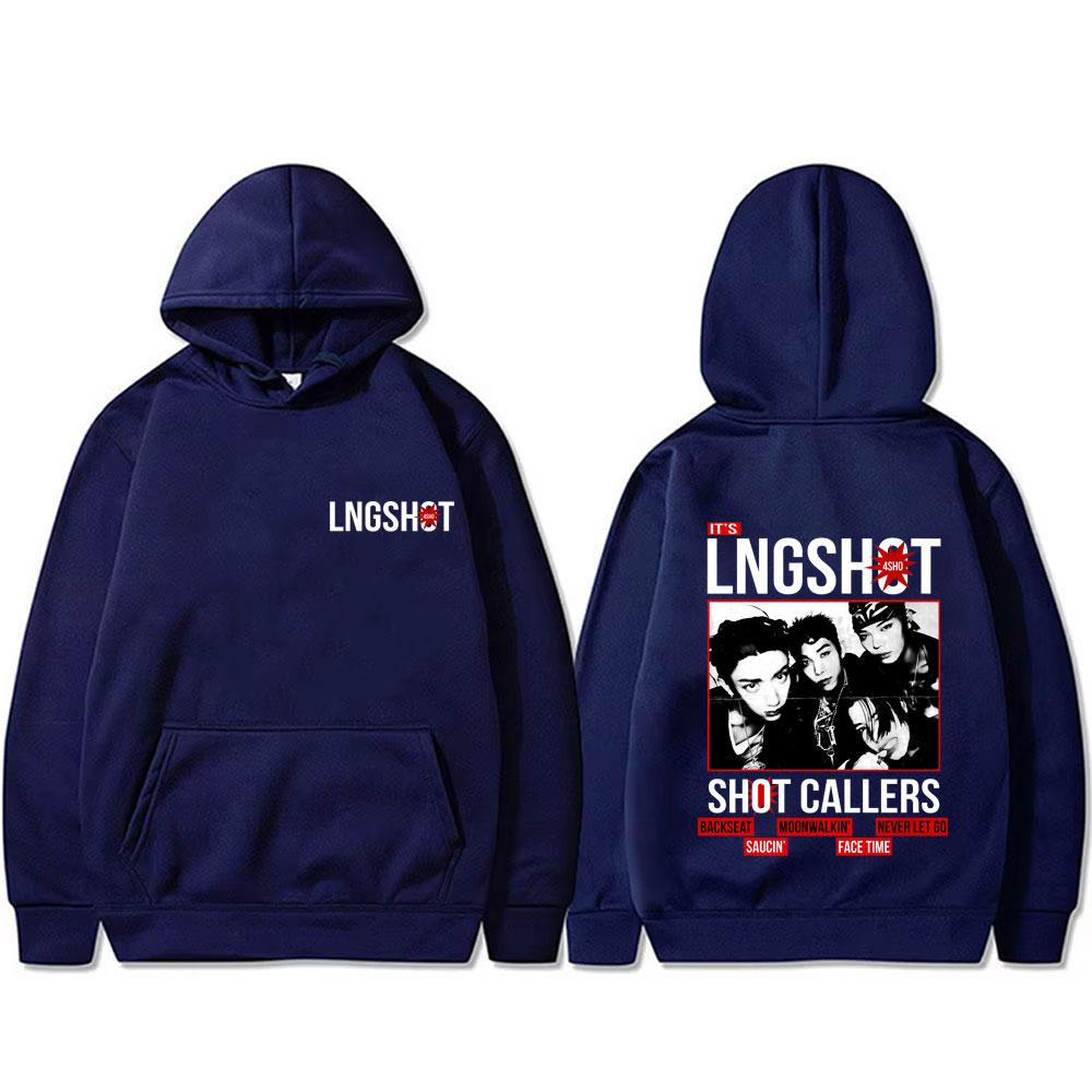 Korean Band Lngshot Shot Callers Album 2026 Hoodie Unisex Kpop Fashion Trend Hooded Sweatshirt Male Vintage Oversized Hoodies