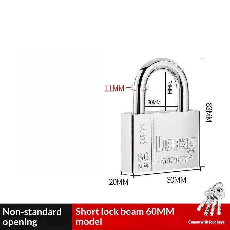1 Pcs High Security Stainless Steel Keyed Alike Padlocks Cut Resistant Shackle For Gates Lockers Warehouse