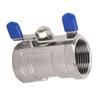 1in Full Port Ball Valve Stainless Steel Butterfly Shape Double Female Thread Ball Valve for Garden Pump Faucets