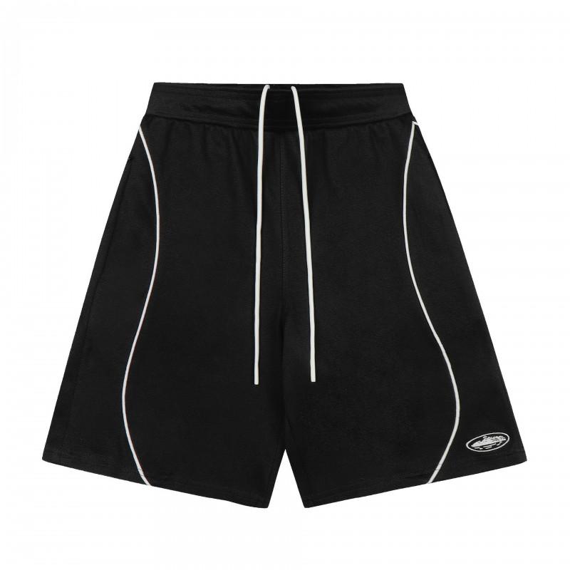 Corteiz Streetwear Short Pants Men Women Alcatraz Ship Print Loose Fit Cotton Shorts