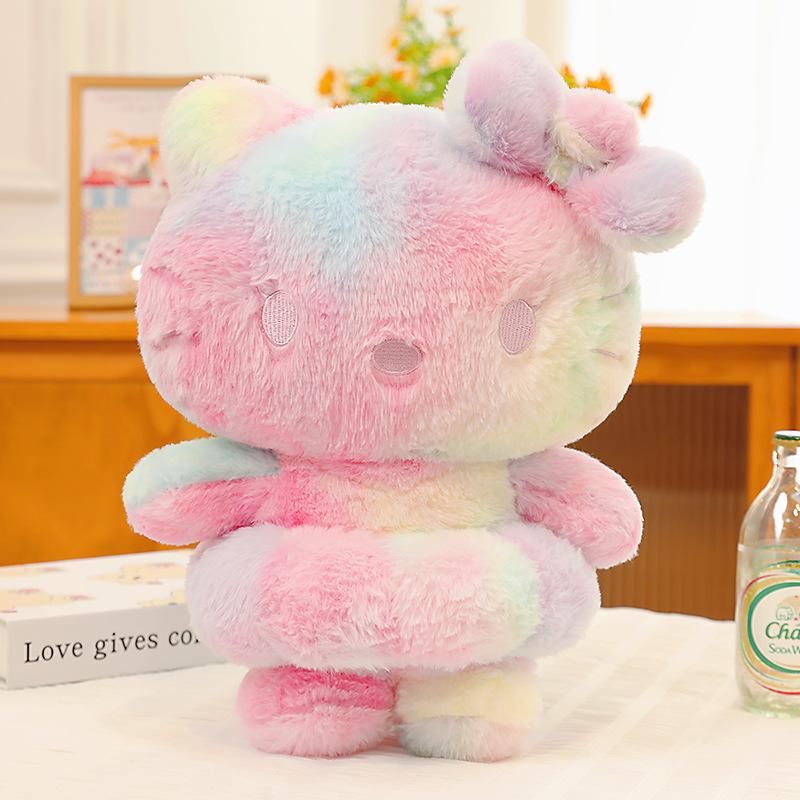 Sanrio Black Hello Kitty Plushie White Pink KT CAT Plush Toys Anime Cartoon Anime Soft Stuffed Dolls Pillow Kids Birthday Gift