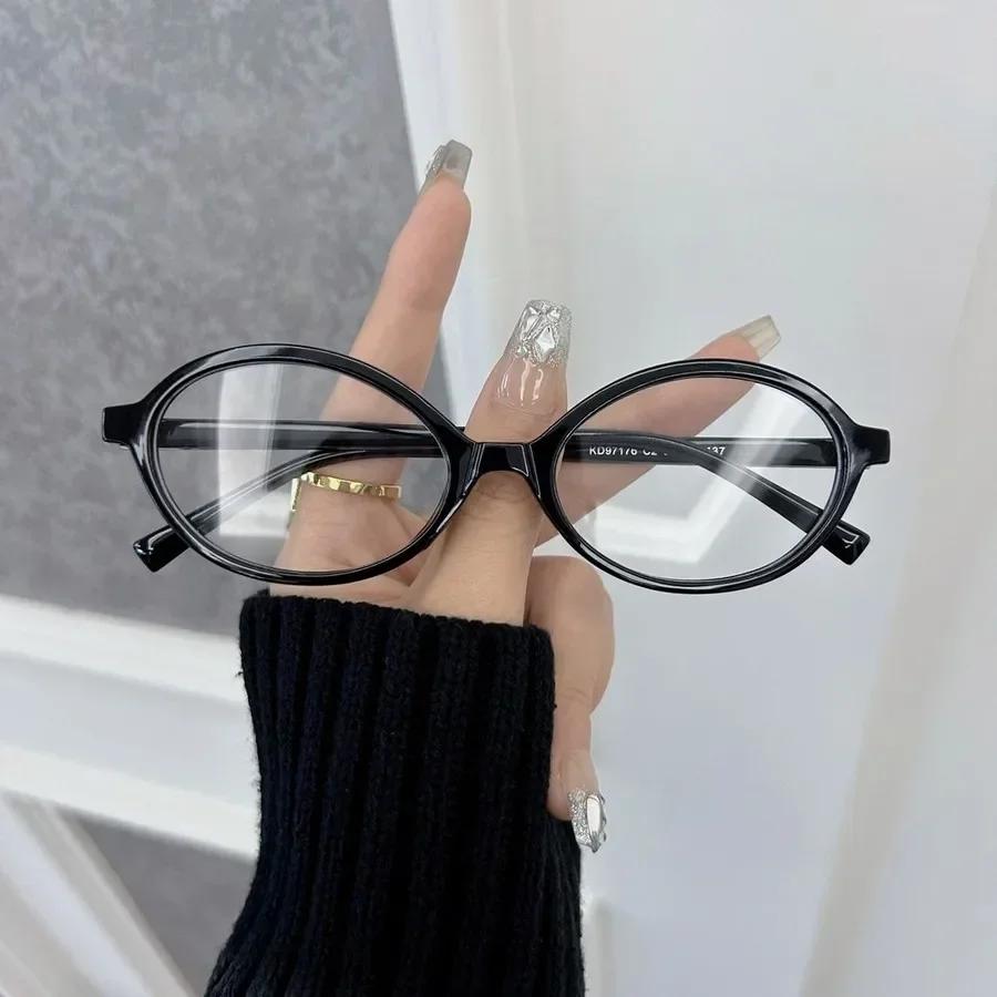 

Fashion Luxurious Oval Eyeglasses Frames Women Men Transparent Clear Brand Designer Optical Lovely Frame Oculos