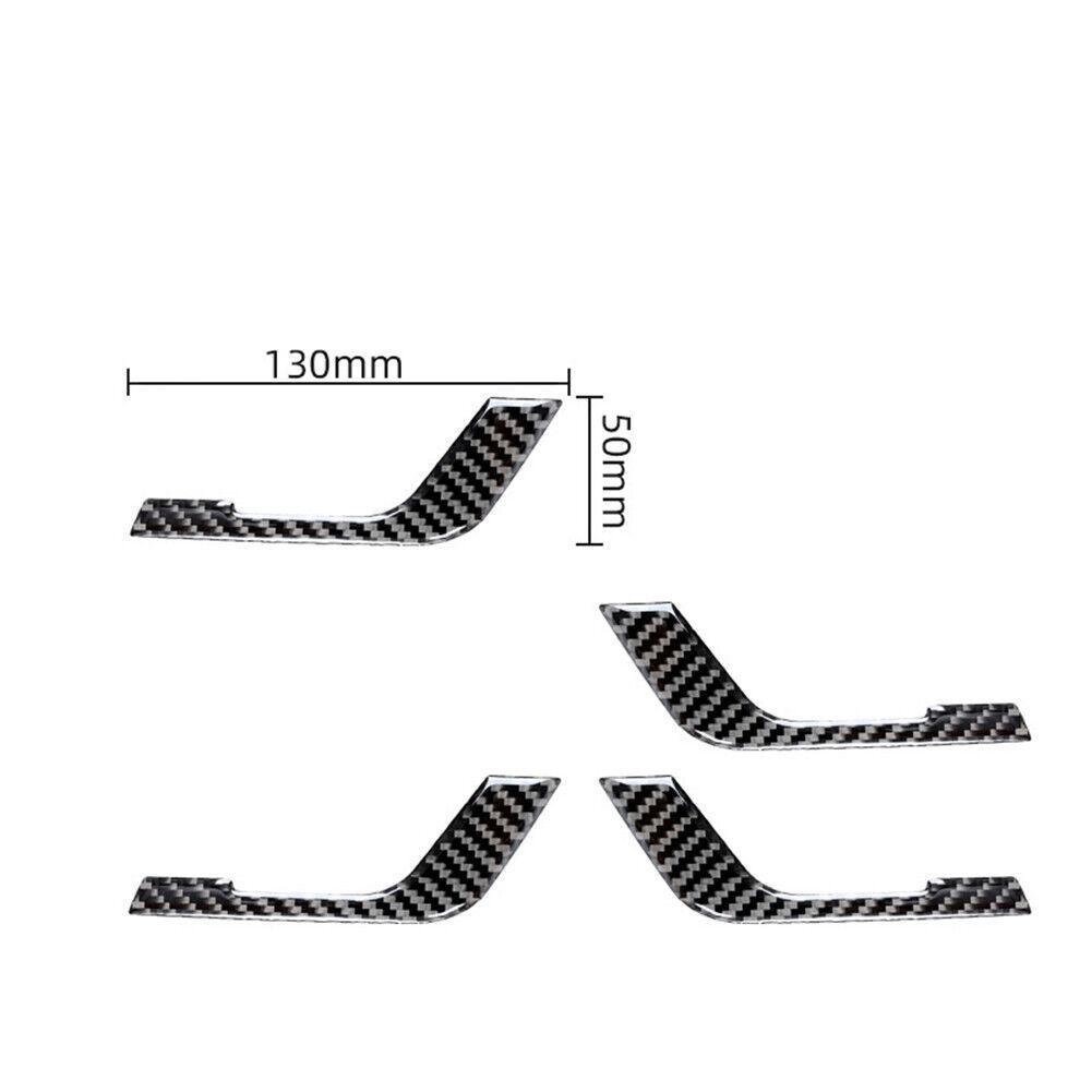 4Pcs Carbon Fiber Interior Door Handle Inner Cover Trim For Toyota Highlander