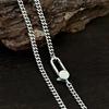 Versatile 925 Sterling Silver Horsewhip Chain Vintage Necklace Pendant Sweater Chain, Long Fashion for Men and Women.