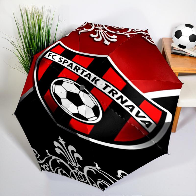 Star Soccer Emblem Printed Automatic Umbrella, 8-Frame for Travel, camping, Casual Umbrella, Essential Gift for for family and friends