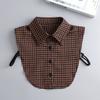 Vintage Woman Fake Collar for Sweater Autumn Black Lady Detachable Collar shirt Neckwear Solid Color False Collar